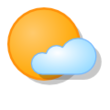 Partly cloudy